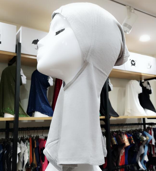 Soft Muslim Full Cover Inner Women's Hijab Cap Islamic Underscarf Neck Head Bonnet Hat