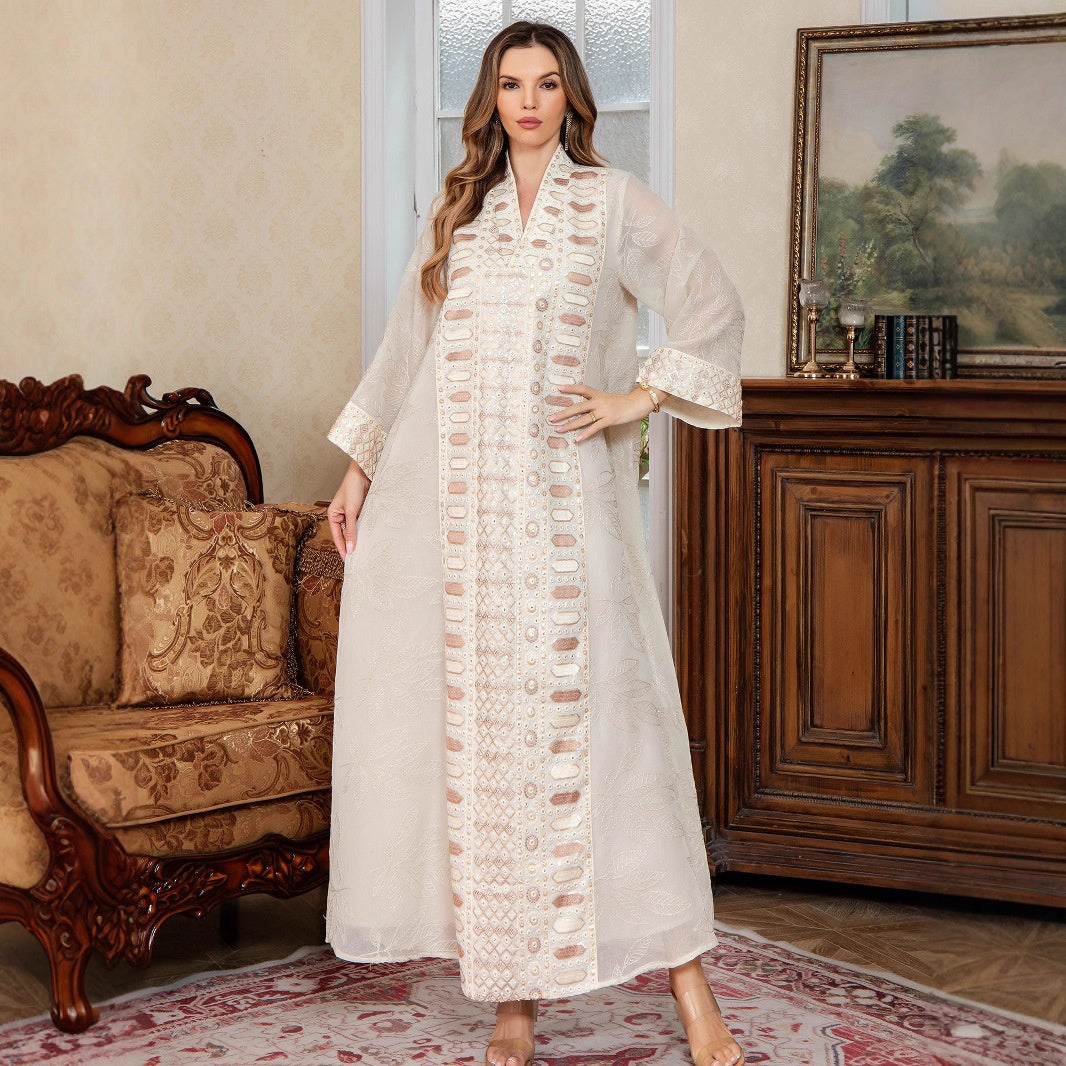 Long Robe Women's Abaya Elegant Long Dress Middle East Clothing Dubai Dress