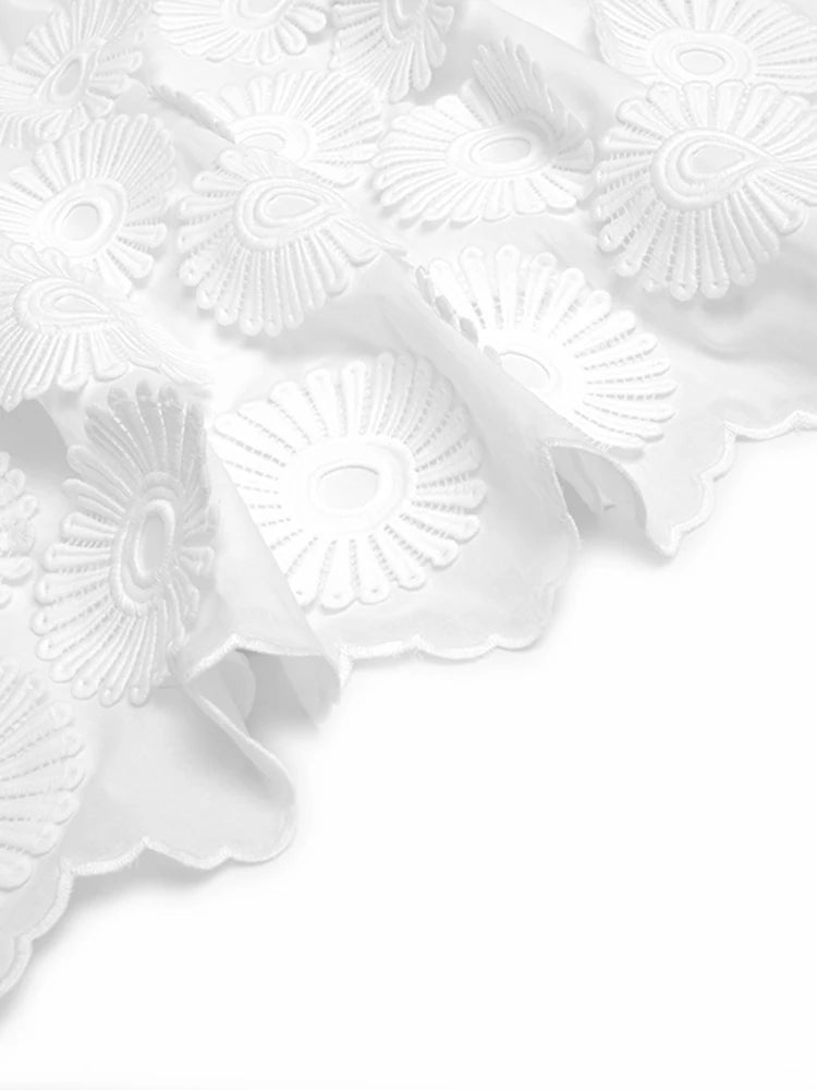 Backless Slip Dress Three-dimensional Flower