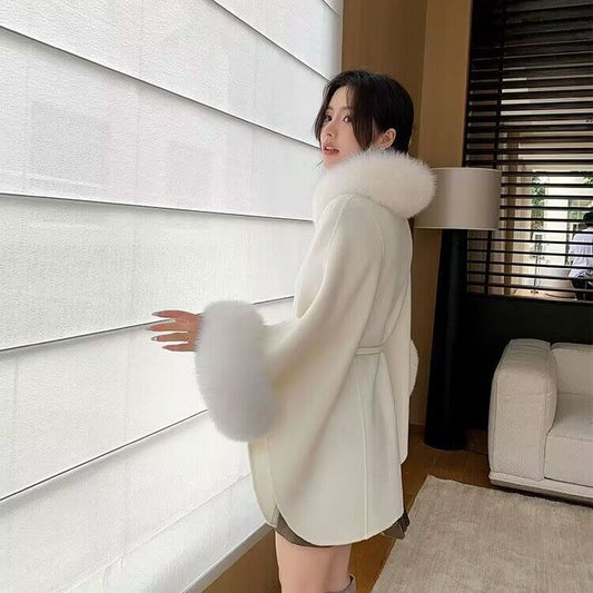 Winter Fur Shawl Coat