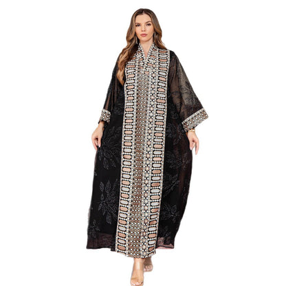 Long Robe Women's Abaya Elegant Long Dress Middle East Clothing Dubai Dress