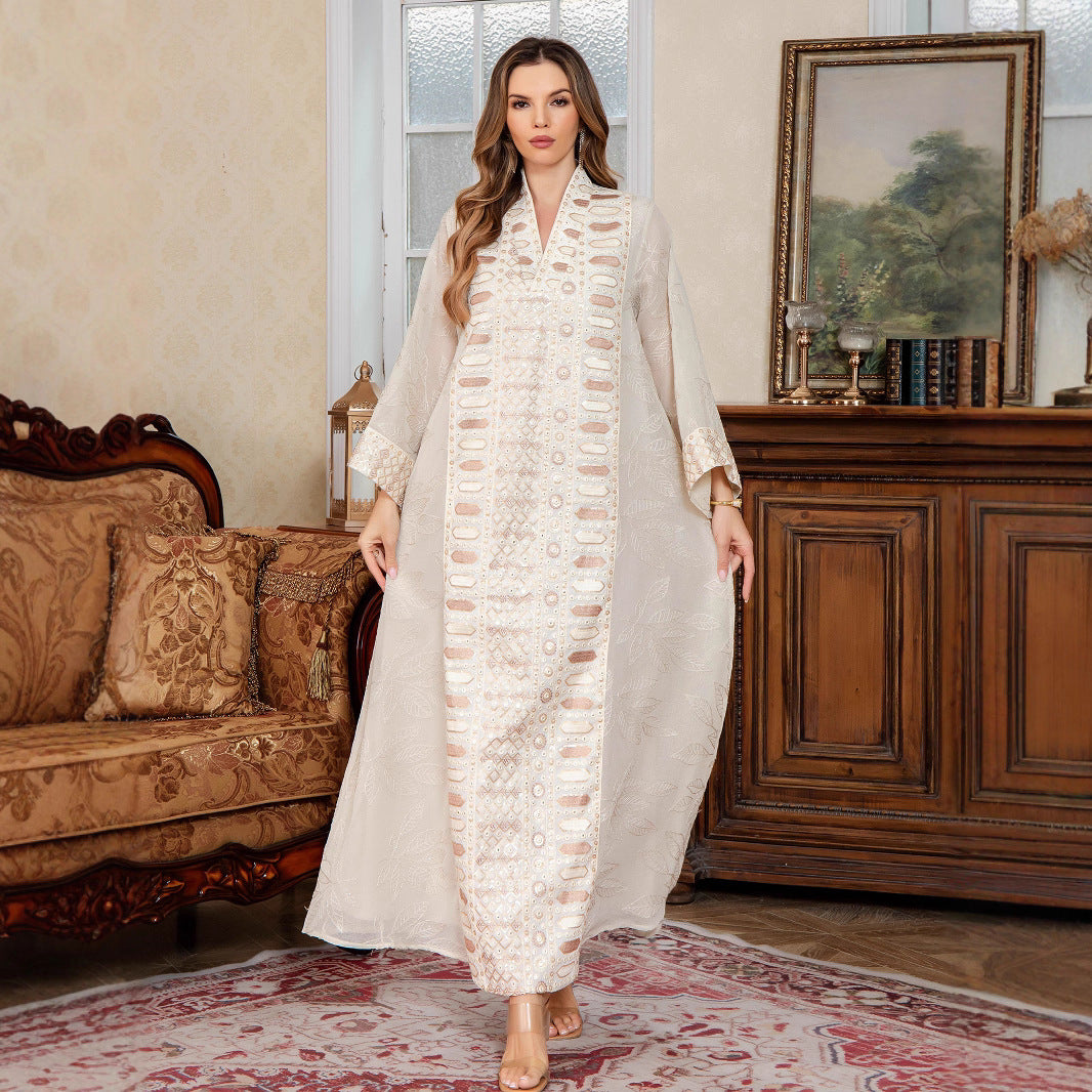 Long Robe Women's Abaya Elegant Long Dress Middle East Clothing Dubai Dress