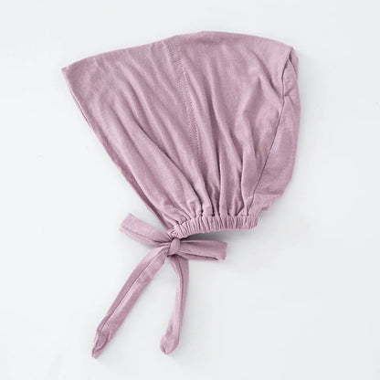 82 Colors Tie Back Undercaps Fashion Women Inner Hijab Muslim Cap Plain Cotton Spandex Jersey Underscarf for Daily Wear Ramadan