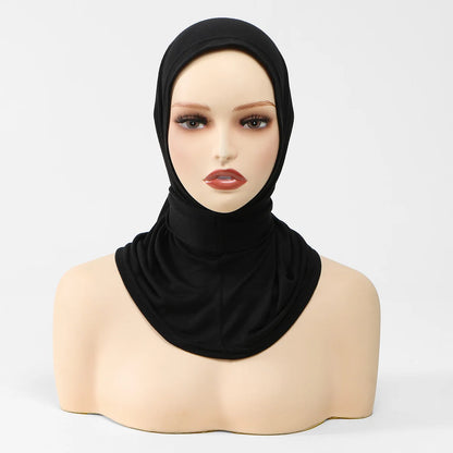 New Cotton Jersey Instant Hijab Tie Back Sport Headscarf For Women Elastic Head Wrap Muslim Scarf Shawl Islamic Headband Turban