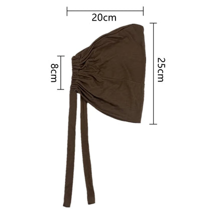 82 Colors Tie Back Undercaps Fashion Women Inner Hijab Muslim Cap Plain Cotton Spandex Jersey Underscarf for Daily Wear Ramadan